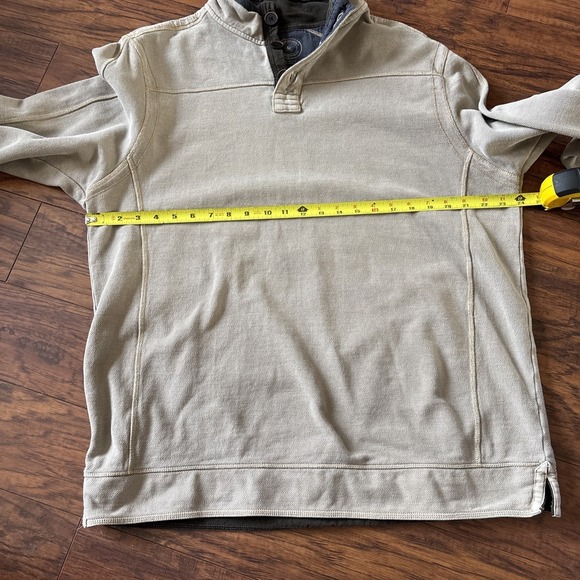 Carbon 2 Cobalt 9 Yards Textured Henley Pullover Sweatshirt Mens sz Large - Picture 7 of 10